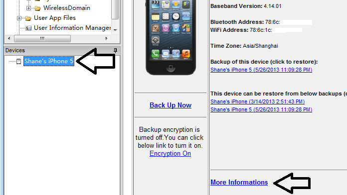 ... iPad, iPhone or iPod Touch, include the battery charge cycle count