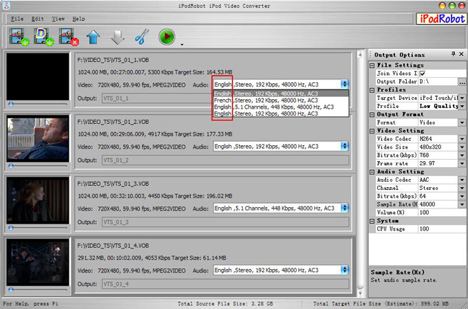 Transfer DVD movie to iPod