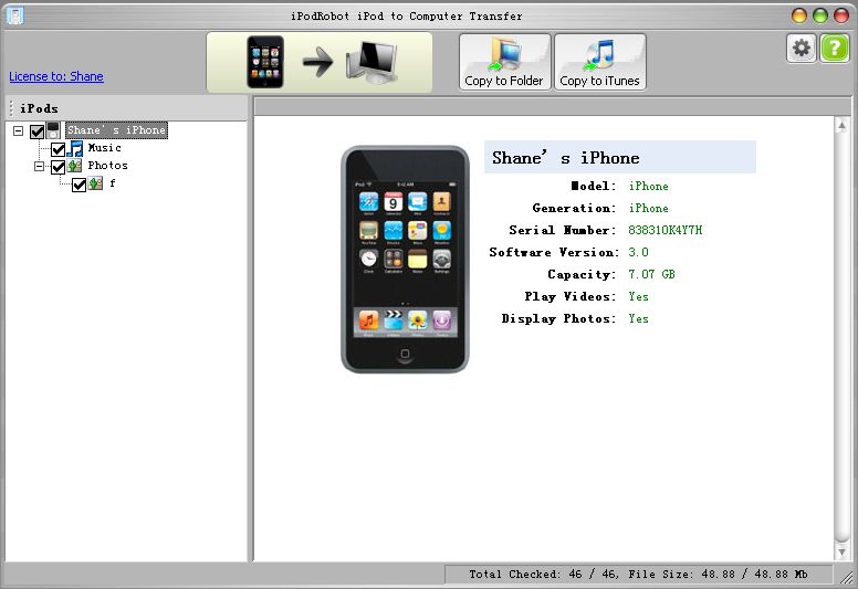 transfer music from iphone 3gs to computer