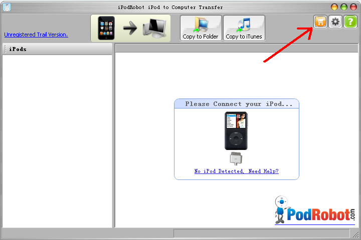 Register iPod to Computer Transfer