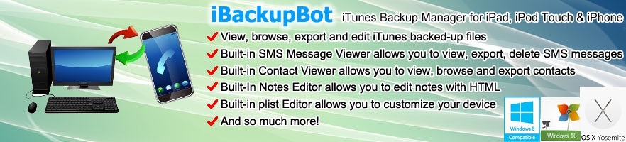 iBackupBot for iTunes iPod & iPhone Backup Manager